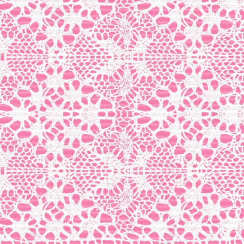 Pink/white lace paper...