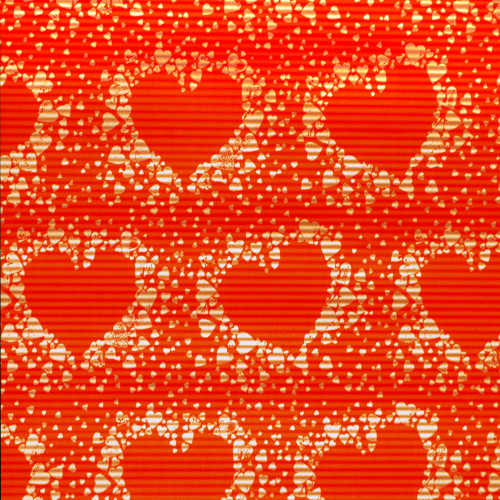 Heart paper red/gold...