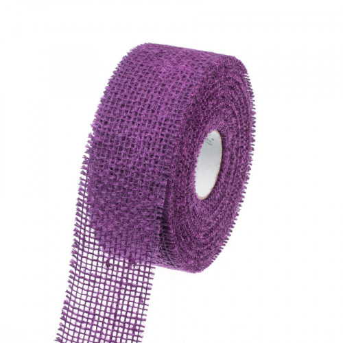 Purple jute ribbon 5cm/10m...